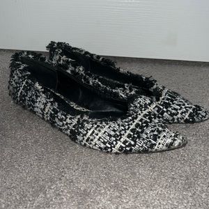 Black & white tweed shoes
